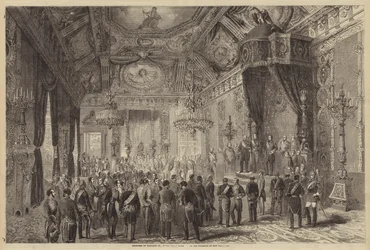 Recepción por Napoleón III, en la Sala del Trono de las Tullerías, en el Día de Año Nuevo